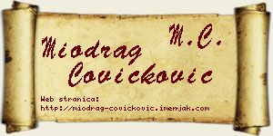 Miodrag Čovičković vizit kartica